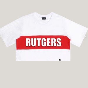 Rutgers mesh tailgate crop top
